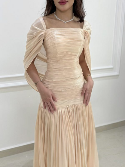 Pretty Pink A Line Long Wedding Guest Dress Formal Party Dress SP1311