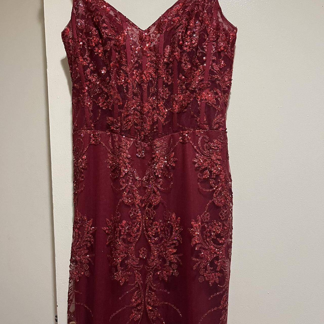 Charming Red Mermaid Lace Appliques Prom Dress,Evening Dress,Winter Dance Dress Y4345