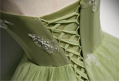 Girls Formal Evening Dress Women’s Prom Dresses Party Graduation Gowns Long Green Party Dresses Y4379