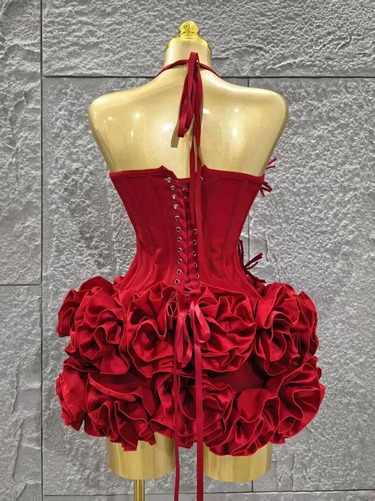 Trendy Red Halter Satin Pleated Sheath Short Graduation Homecoming Dress Cocktail Dress Y9337