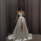 Charming White A-line Satin Wedding Dress Y5900