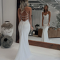 Simple White Mermaid Prom Dress , Chic Prom Dress S20018