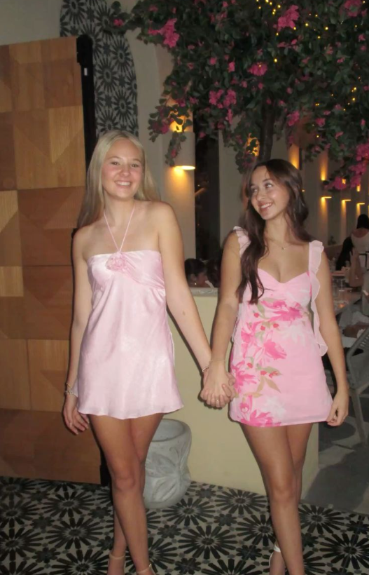 Pretty Pink Chiffon Print Short 8th Grade Homecoming Dress Birthday Outfits Y9260