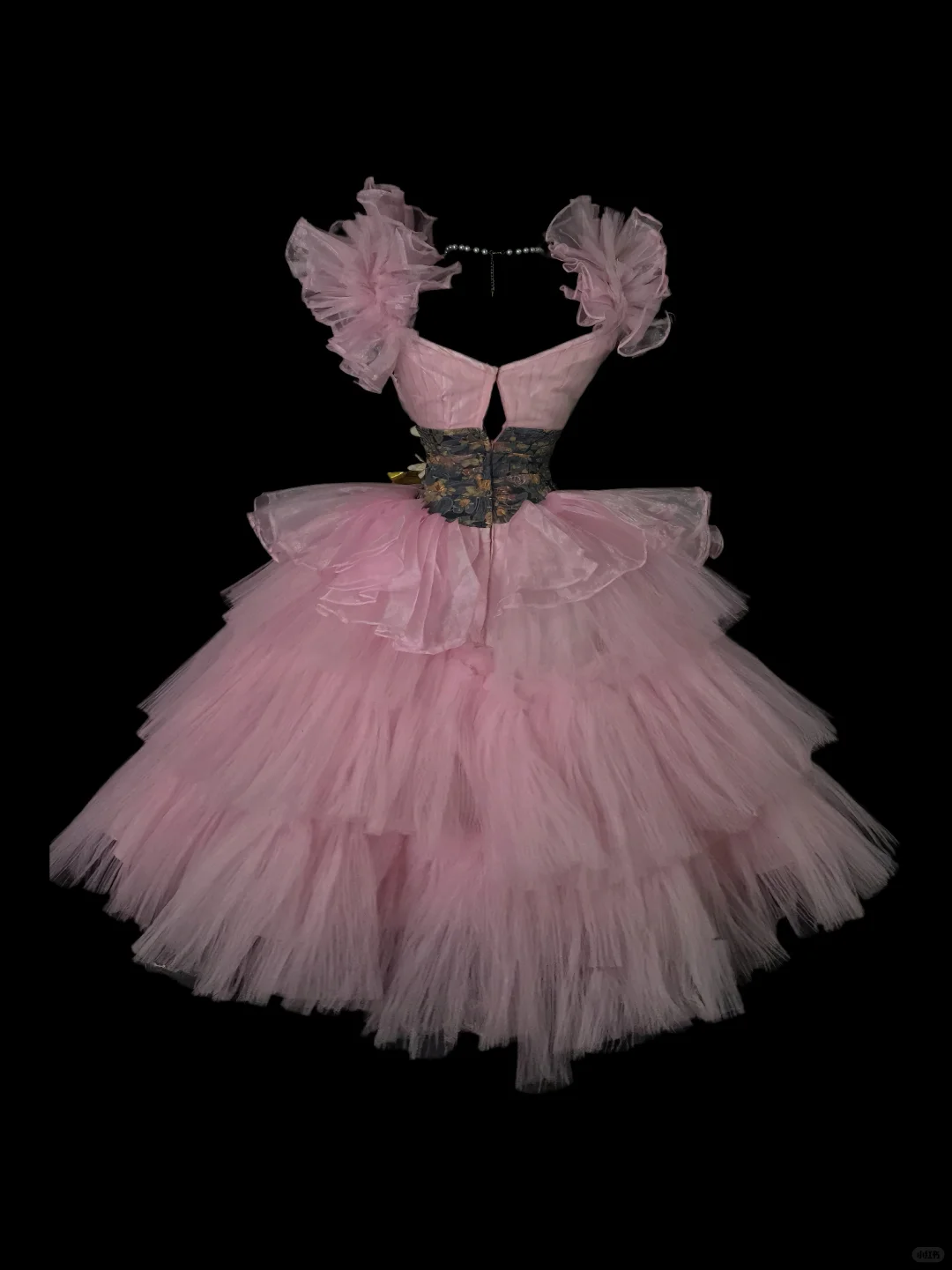 Cute Pink Tulle Layered A Line Short Homecoming Dress Birthday Dress SP4036