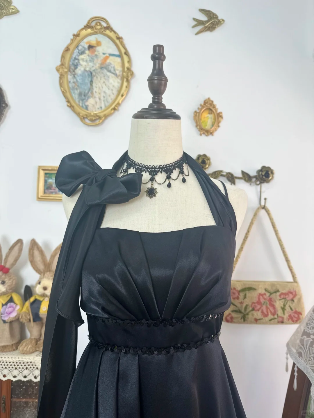 Vintage Halter Satin Tulle Layered Short Graduation Homecoming Dress Birthday Outfits Y9757