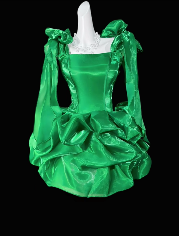 Vintage Bow Straps Satin Pleated A Line Short Homecoming Dress Cocktail Dress SP3521