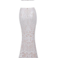 White Two Pieces Mermaid Wedding Dress Sexy Beach Wedding Dress Y1386