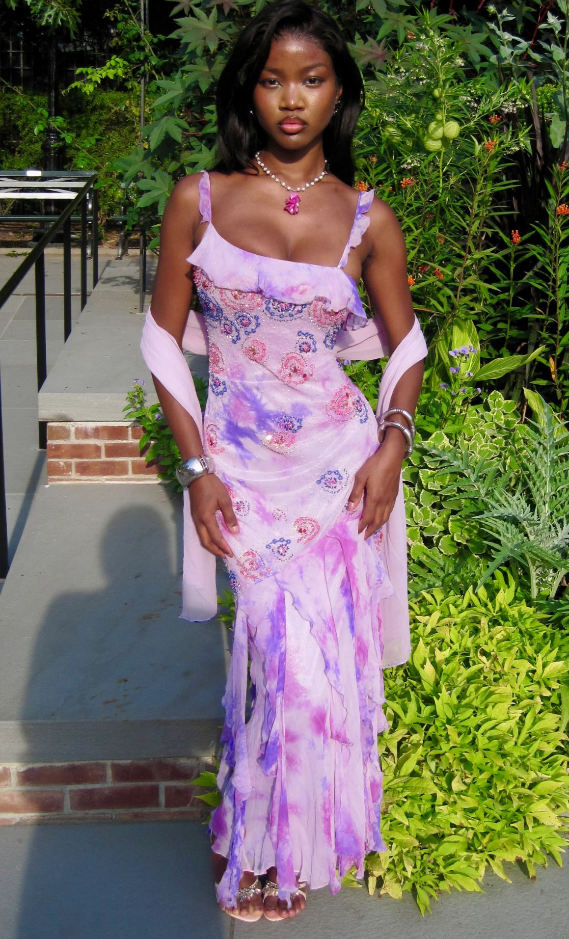 Pretty Spaghetti Straps Chiffon Beaded Ruffles Mermaid Long Party Dress Birthday Outfits With Ribbon SP869