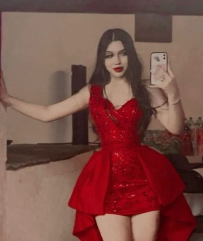 Charming A-line V Neck Red Hi-low Prom Dress Birthday Party Dress Y4183