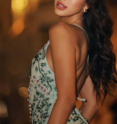 Vintage Spaghetti Straps Mint Green Chiffon Sequin Beaded Homecoming Dress A Line Cocktail Dress Y9312