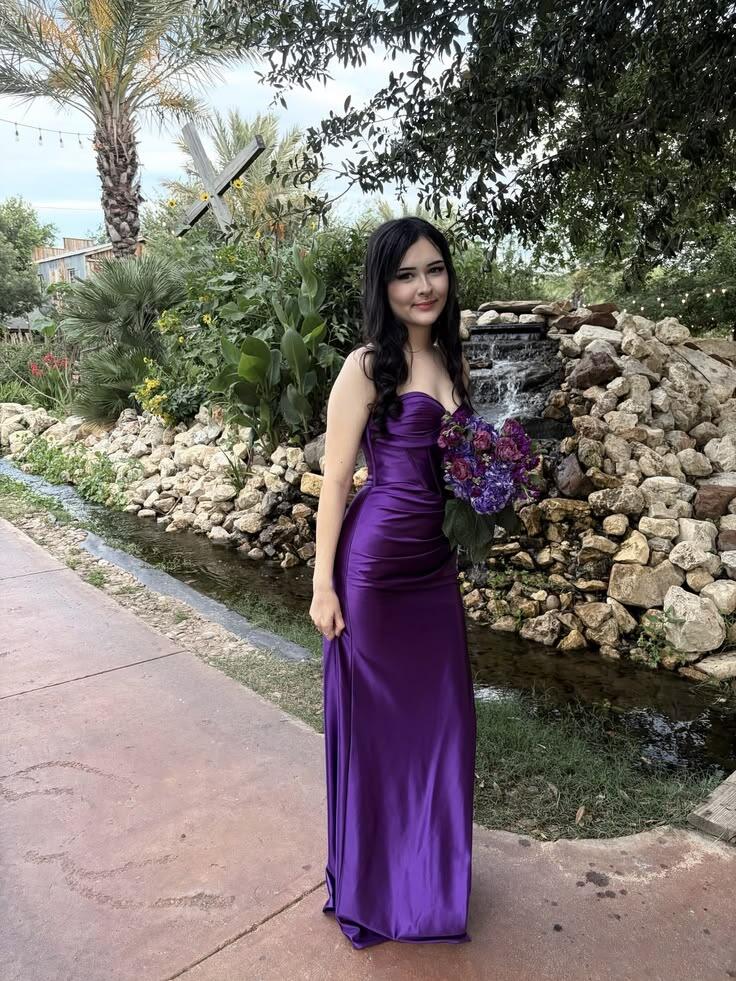 Fashion Sweetheart Neck Satin Mermaid Purple Long Party Dress Prom Dress SP3755