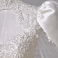Gorgeous White Satin Lace Appliques A Line Wedding Dress,Formal Prom Dress Y8607