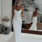 Simple White Mermaid Prom Dress , Chic Prom Dress S20018