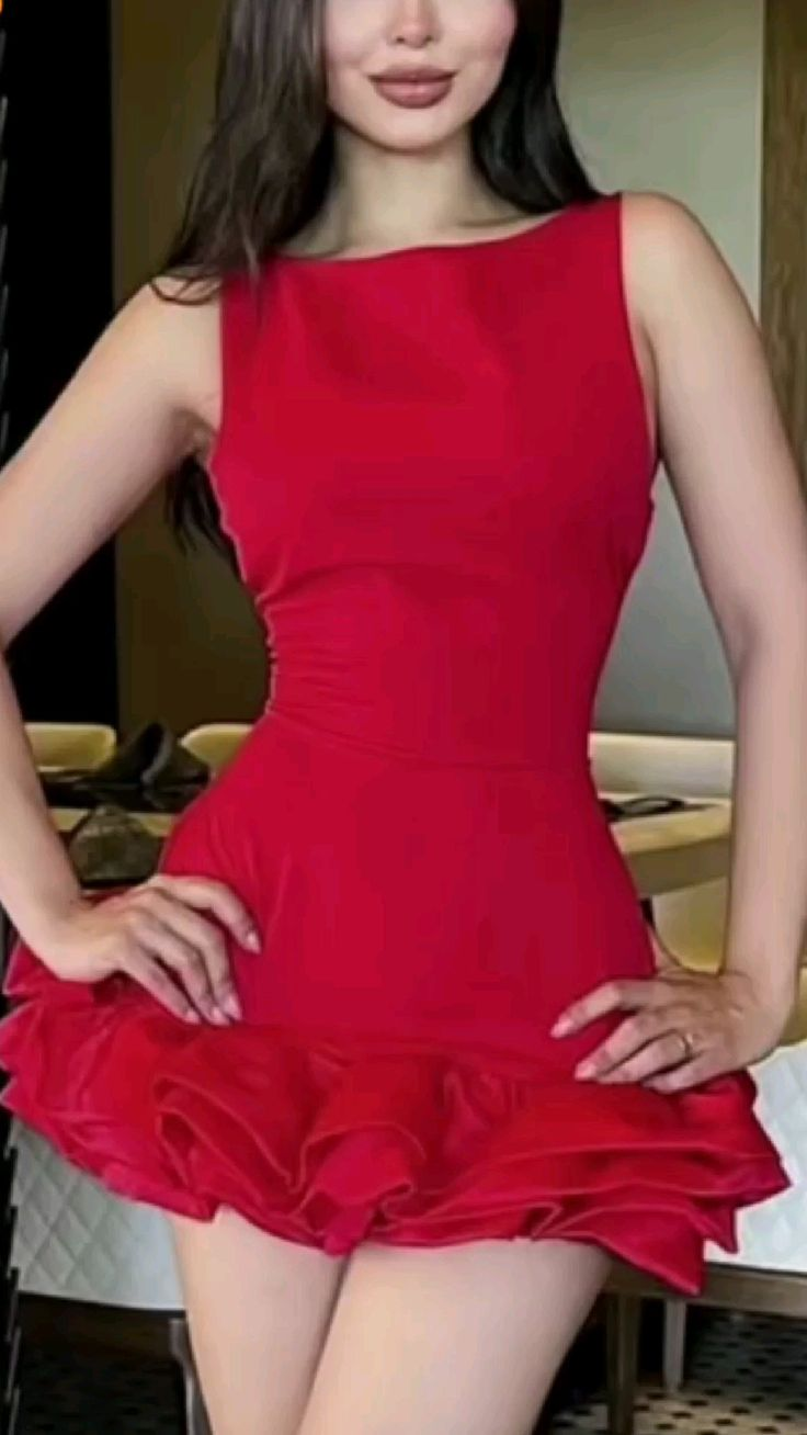Sexy Sleeveless Red Short Graduation Homecoming Dress Formal Birthday Outfits Y9433