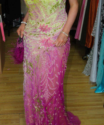 Gorgeous Chiffon Sequin Beaded Evening Dress Long Prom Dress Y8295