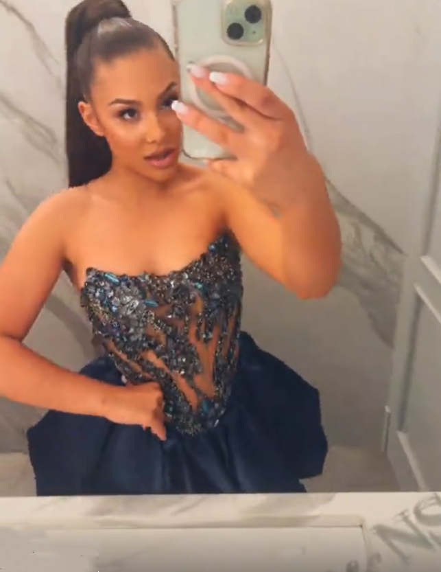 Gorgeous Blue Satin Beaded A Line Short 8th Grade Homecoming Dress,Strapless Short Birthday Outfits SP3141