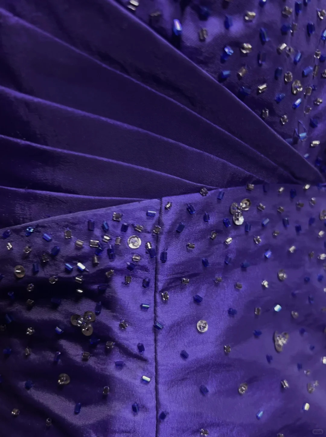 Classy Strapless Satin Pleated Beaded Mini Birthday Dress,Purple A Line Short 6th Grade Homecoming Dress SP2906