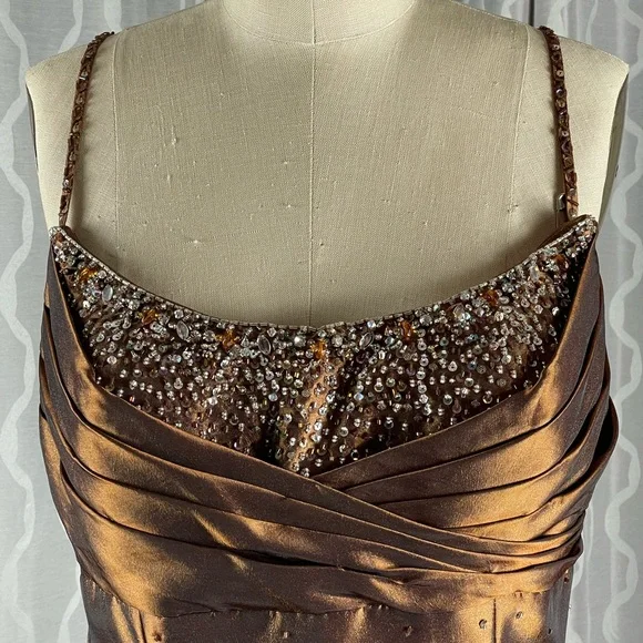 Vintage Satin Beaded Ruched Evening Dress,Memaid Prom Dress Y8243