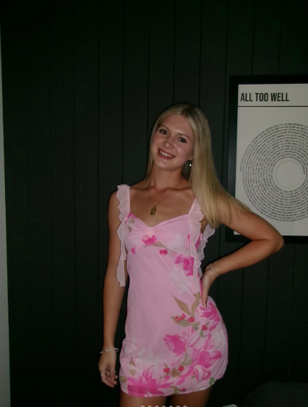 Pretty Pink Chiffon Print Short 8th Grade Homecoming Dress Birthday Outfits Y9260