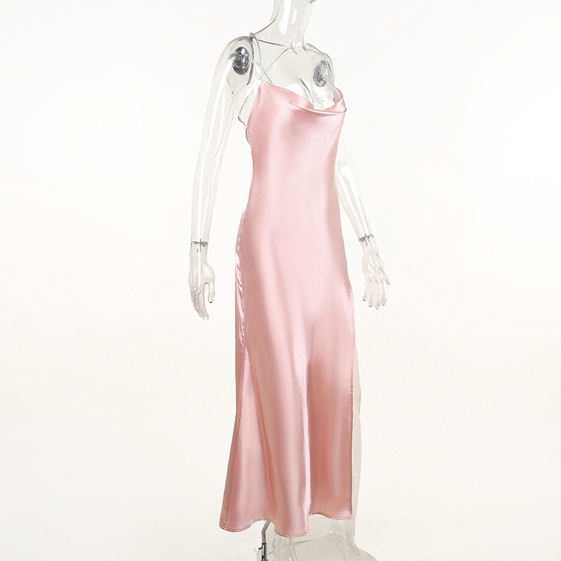 Sexy Pink Mermaid Long Prom Dress,Backless Pink Evening Dress  Y1933
