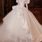 Chic A-line Long Sleeves Wedding Dress,Bridal Gown Y6789