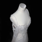 Luxury White Tulle Pearl Bead Chain Beaded Tassel Prom Dress Evening Dress,Off Shoulder Wedding Dress Y8662