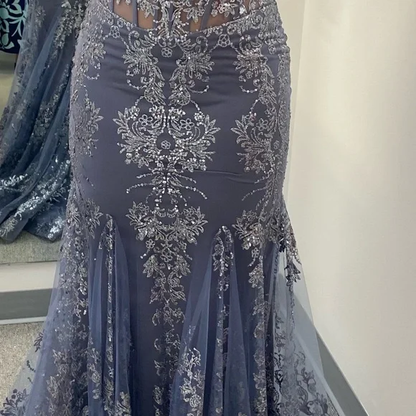 Elegant Mermaid V Neck Prom Dress,Formal Gown Y7197