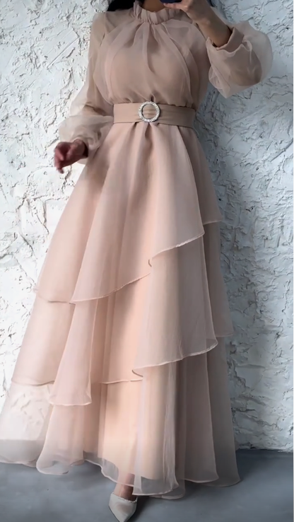 Charming A-line Long Sleeves Evening Dress Y5812