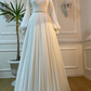 Muslim Wedding Dress Long Sleeves With Pearls Chiffon Appliques Long Pleated Bridal Gowns Y6727