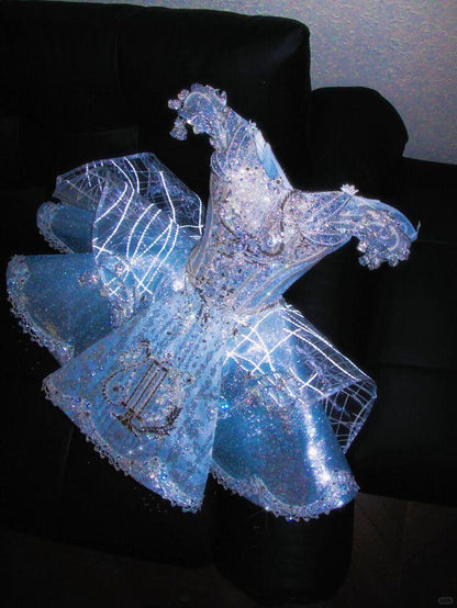 Glitter Off The Shoulder Blue Sequin Tulle Beaded A Line Short Homecoming Dress Birthday Outfits With Bow SP3146