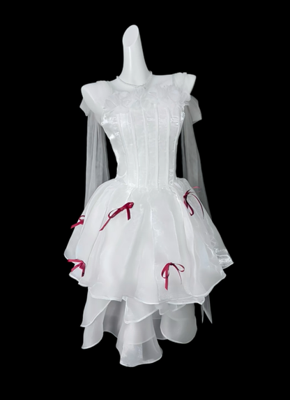 Fairy White Tulle Short 16th Birthday Outfits,Formal Graduation Homecoming Dress SP3514
