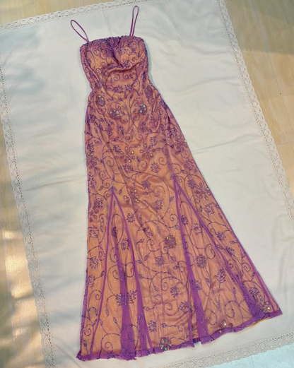 Luxurious Spaghetti Straps Tulle Mermaid Prom Evening Dress Y8137