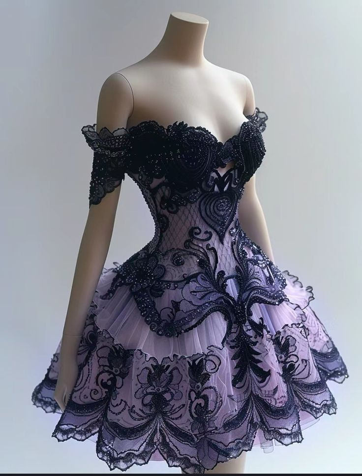 Vintage Off The Shoulder Purple Tulle Lace Beaded Short Formal Homecoming Dress Birthday Outfits Y9441