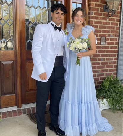 A-Line Long Hot Pink Prom Dresses Y6803