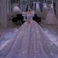 Stunning A-line Shiny Ball Gown,Wedding Dress Y6784