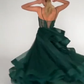 Sparkly Evening Dress Green Corset A-line Evening Gown Y6339