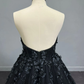 Stunning, Alternative Black Gown, Off The Shoulder Ball Gown Gothic Unconventional Wedding Dress,Y2477