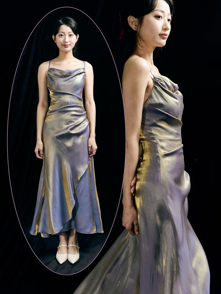 Simple Purple Asymmetrical Flounce Hem Spaghetti Straps Party Dress Y8775