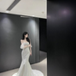 Simple Mermaid Wedding Dress,Bridal Gown with Train Y7200
