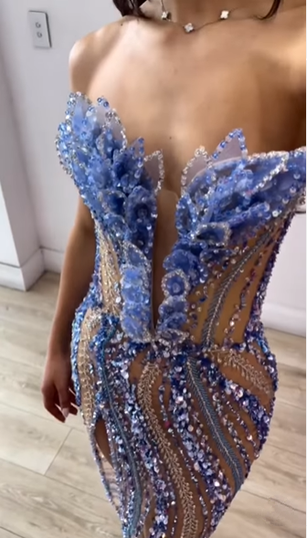 Beads Prom Dresses Sleeveless Sexy Evening Dresses Y4632