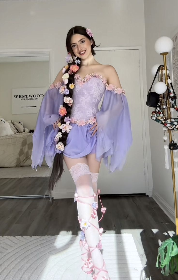Pretty Lavender Chiffon Lace Floral A Line Short Graduation Homecoming Dress,Off The Shoulder Mini Birthday Dress SP2786