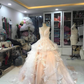 V Neckline Wedding Dress,Beautiful Ivory Wedding Dress,Romantic Wedding Dress Y6302
