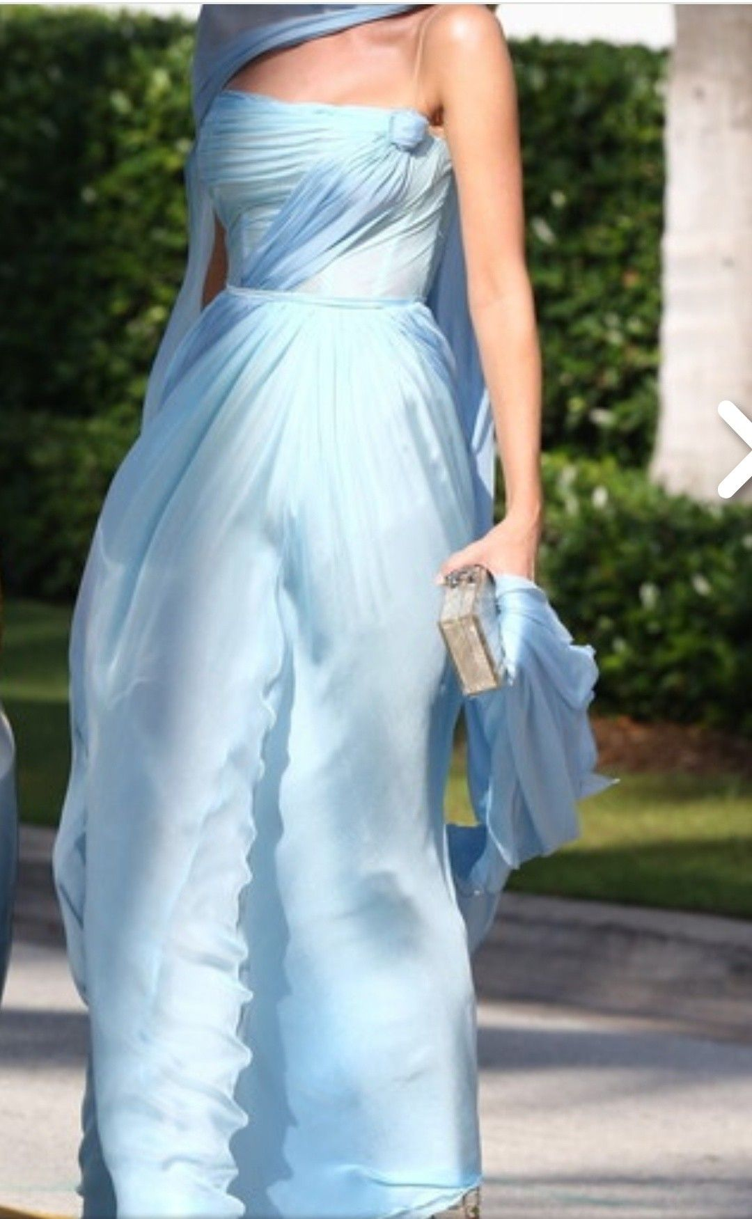 Elegant Blue Chiffon A Line Long Party Dress,Spaghetti Straps Long Wedding Guest Dress SP3339
