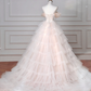 Classy Light Pink Tulle ALine Wedding Dress,Formal Prom Evening Dress Y8623