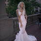 Shining mermaid prom dress with train Y4203