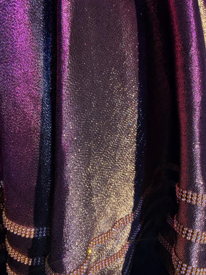 Shiny V Neck Satin Beaded A Line Short Prom Dress,Purple Short 6th Grade Homecoming Dress SP2912