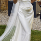 Classy Off The Shoulder Mermaid White Bridal Gown Wedding Dress,Formal Prom Evening Dress Y8012