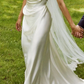Classy Off The Shoulder Mermaid White Bridal Gown Wedding Dress,Formal Prom Evening Dress Y8012
