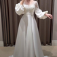 Charming White A-line Wedding Dress,White Bridal Dress Y5574
