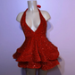 Red Sequin A-line Homecoming Dresses,Sparkly Sequin Cocktail Dresses Y4239
